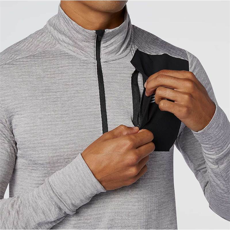 New Balance Mens Impact Run Grid Back Half Zip Top-5
